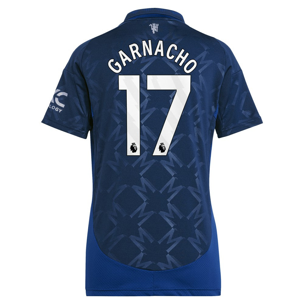 Alejandro Garnacho Manchester United Women's 2024/25 Away Replica Player Jersey - Adidas Navy
