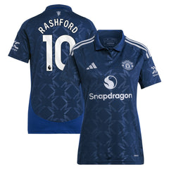 Marcus Rashford Manchester United Women's 2024/25 Away Replica Player Jersey - Adidas Navy