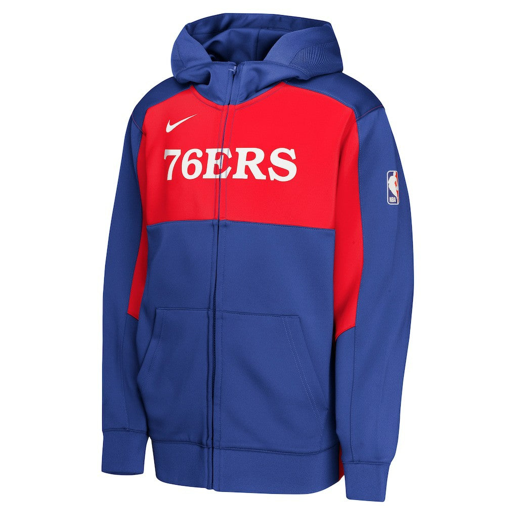 NBA Philadelphia 76ers Youth Authentic On-Court Showtime Performance Full-Zip Hoodie