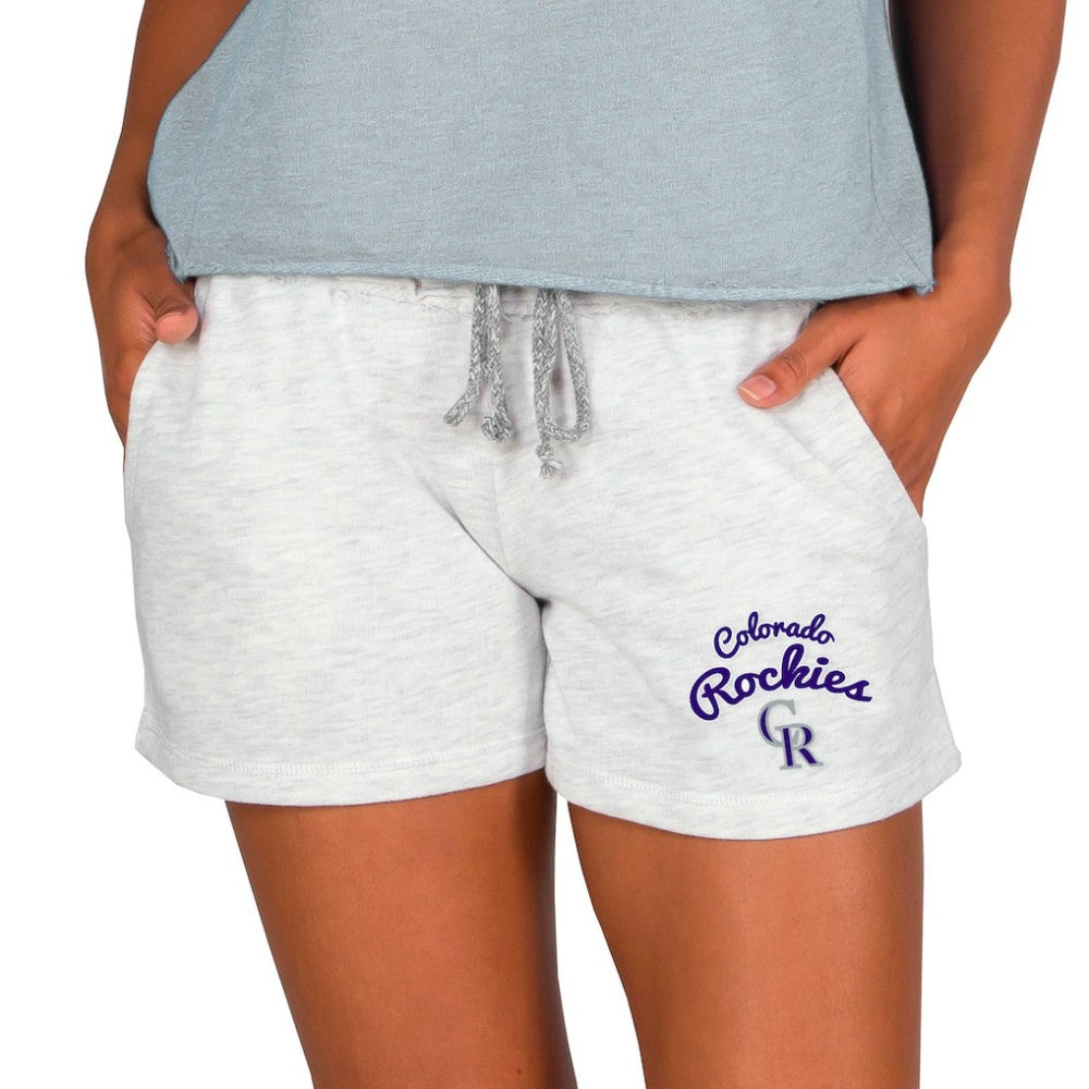 MLB Colorado Rockies Concepts Sport Women's Mainstream French Terry Tri-Blend Shorts