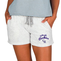 MLB Colorado Rockies Concepts Sport Women's Mainstream French Terry Tri-Blend Shorts