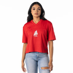 The Wild Collective Women's Alternate V-Neck Fashion Jersey T-Shirt - Tampa Bay Buccaneers