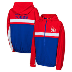 NBA Philadelphia 76ers Youth Headliner Windbreaker Full-Zip Hoodie Jacket