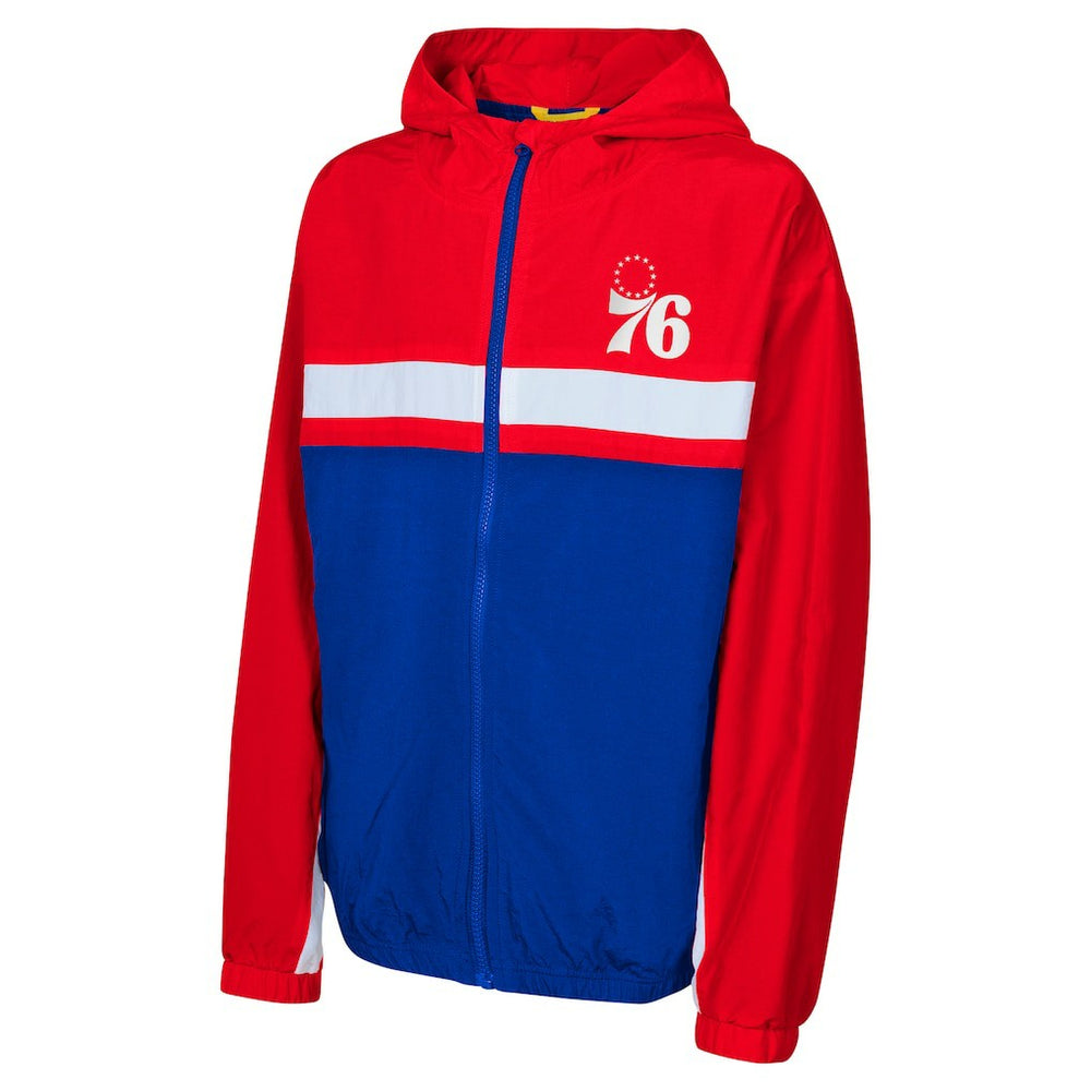 NBA Philadelphia 76ers Youth Headliner Windbreaker Full-Zip Hoodie Jacket