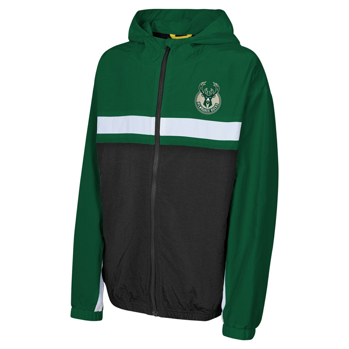 NBA Milwaukee Bucks Youth Headliner Windbreaker Full-Zip Hoodie Jacket