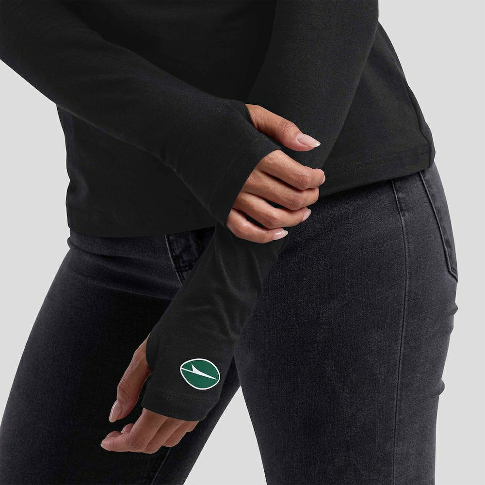 WEAR by Erin Andrews x Gracie Hunt Women's Mesh Panel Long Sleeve T-Shirt - New York Jets