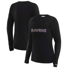 WEAR by Erin Andrews x Gracie Hunt Women's Mesh Panel Long Sleeve T-Shirt - Baltimore Ravens