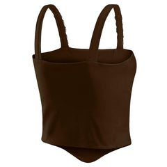 WEAR by Erin Andrews x Gracie Hunt Women's Chain Link Corset Top - Cleveland Browns