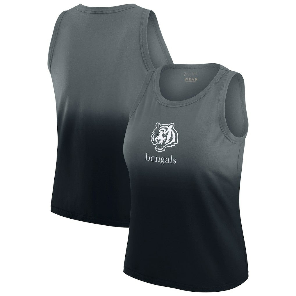 WEAR by Erin Andrews x Gracie Hunt Women's Ombre Tank Top - Cincinnati Bengals