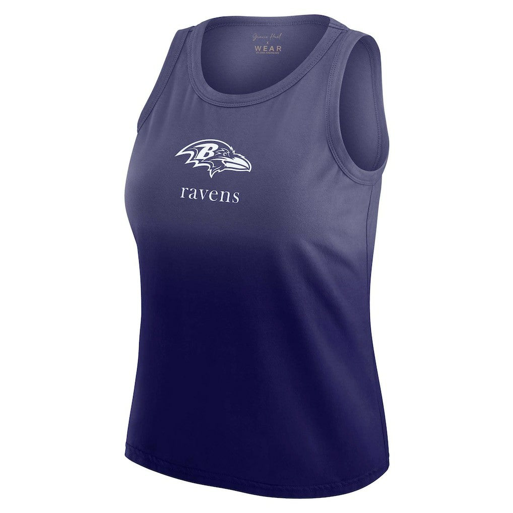 WEAR by Erin Andrews x Gracie Hunt Women's Ombre Tank Top - Baltimore Ravens