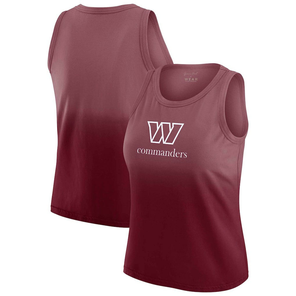 WEAR by Erin Andrews x Gracie Hunt Women's Ombre Tank Top - Washington Commanders