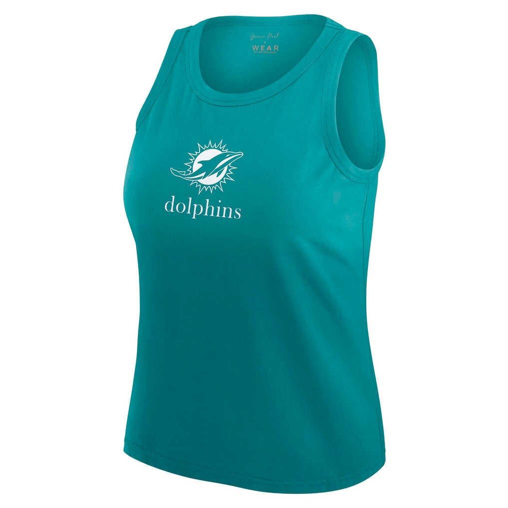WEAR by Erin Andrews x Gracie Hunt Women's Ombre Tank Top - Miami Dolphins