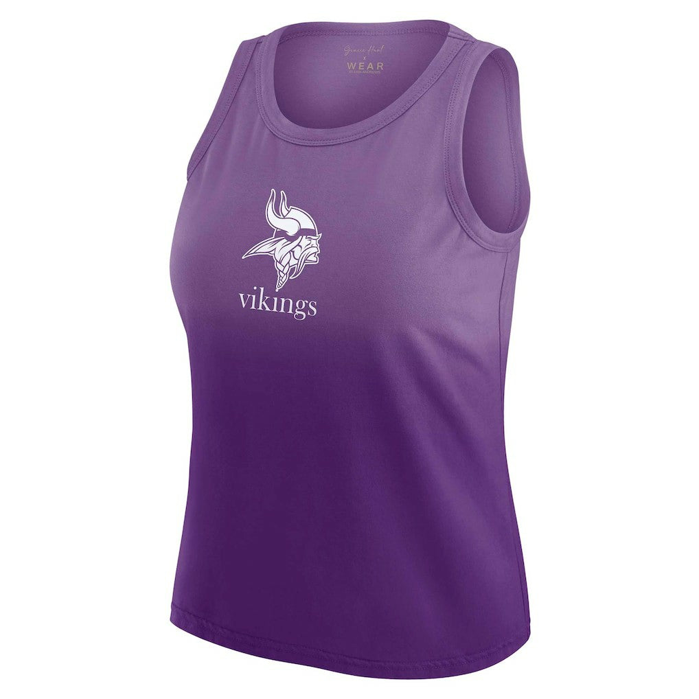 WEAR by Erin Andrews x Gracie Hunt Women's Ombre Tank Top - Minnesota Vikings