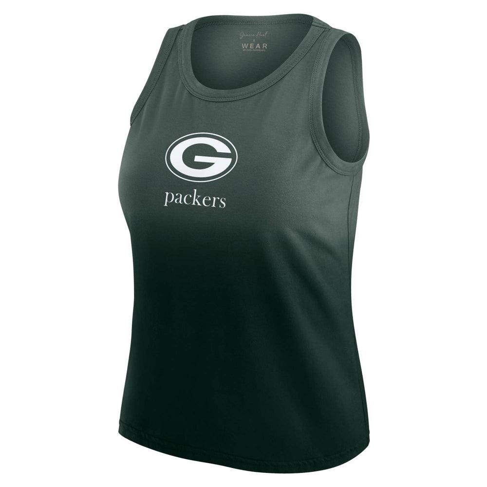 WEAR by Erin Andrews x Gracie Hunt Women's Ombre Tank Top - Green Bay Packers
