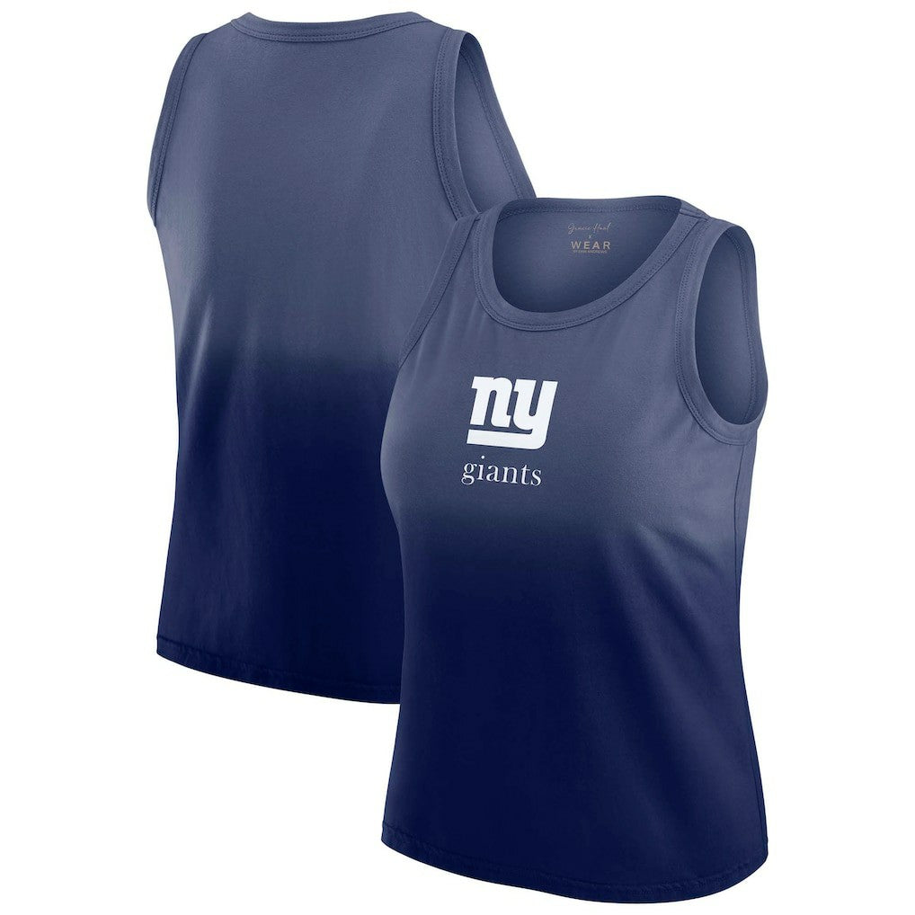 WEAR by Erin Andrews x Gracie Hunt Women's Ombre Tank Top - New York Giants