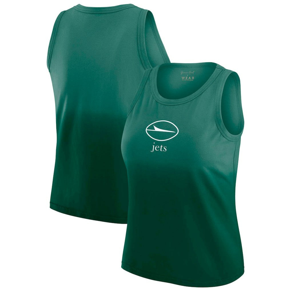 WEAR by Erin Andrews x Gracie Hunt Women's Ombre Tank Top - New York Jets