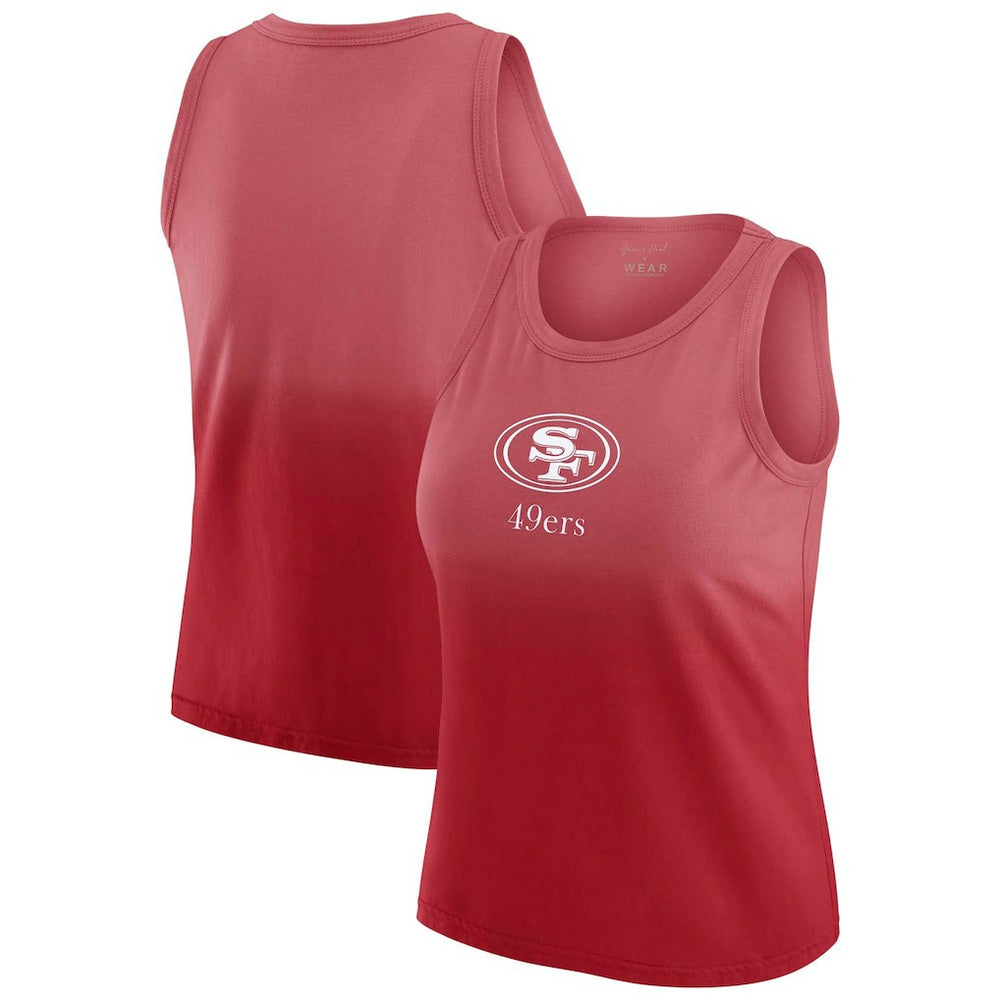 WEAR by Erin Andrews x Gracie Hunt Women's Ombre Tank Top - San Francisco 49ers