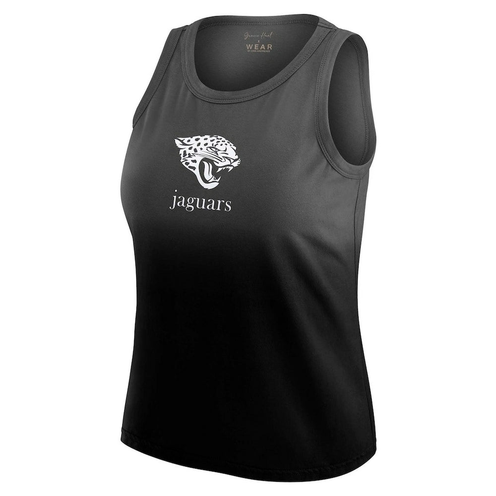 WEAR by Erin Andrews x Gracie Hunt Women's Ombre Tank Top - Jacksonville Jaguars