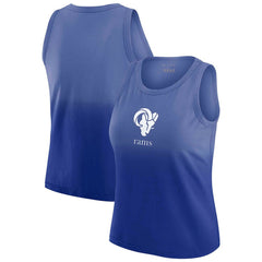 WEAR by Erin Andrews x Gracie Hunt Women's Ombre Tank Top - Los Angeles Rams