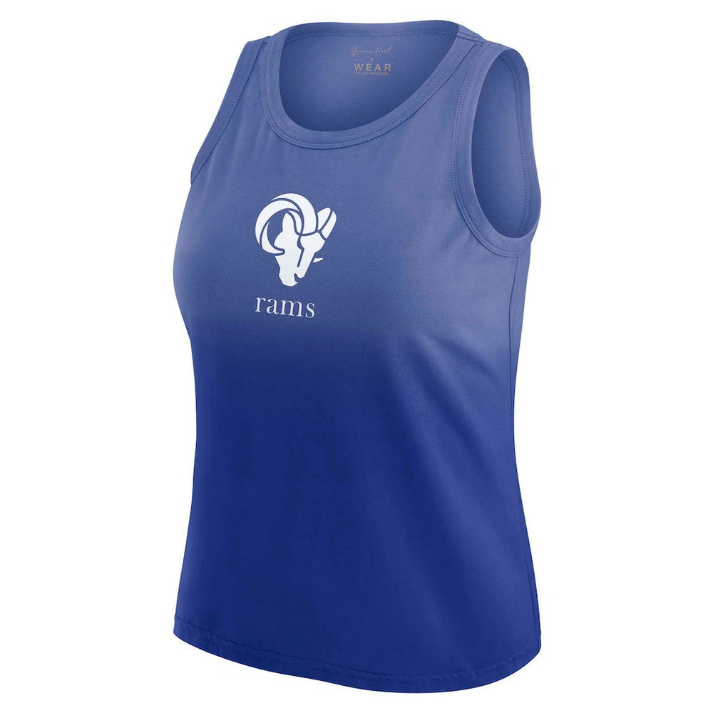 WEAR by Erin Andrews x Gracie Hunt Women's Ombre Tank Top - Los Angeles Rams
