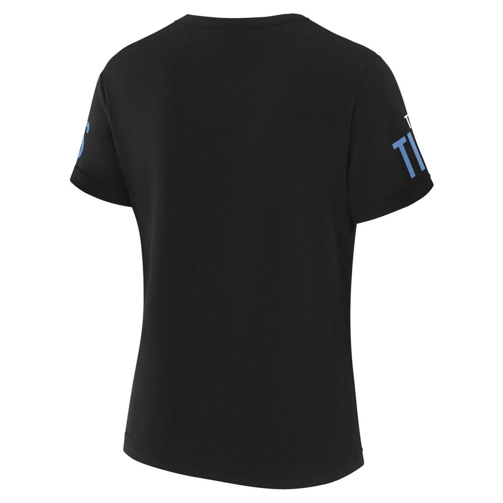 WEAR by Erin Andrews x Gracie Hunt Women's Draft Me Lace-Up T-Shirt - Tennessee Titans