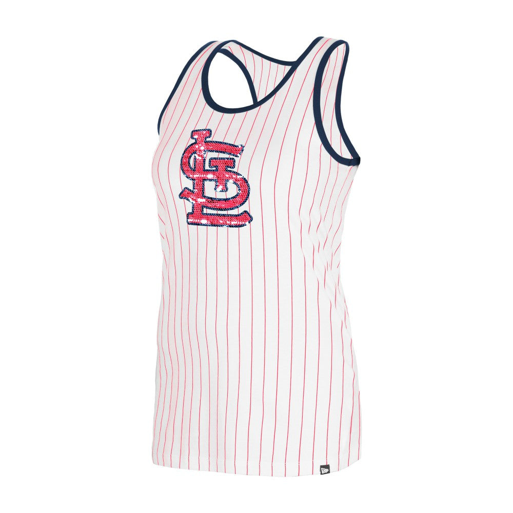 MLB St. Louis Cardinals New Era Women's Gameday Pinstripe Tank Top