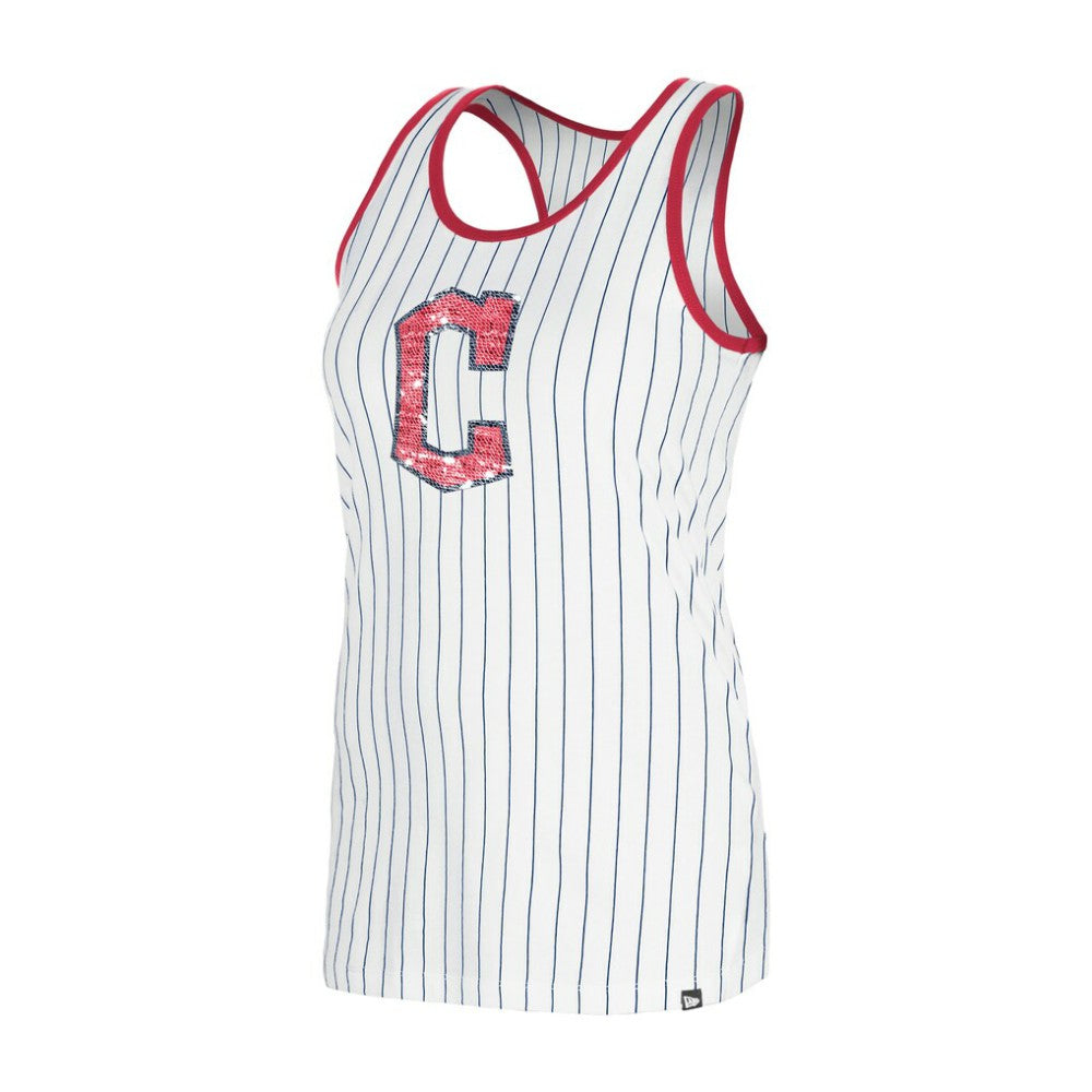 MLB Cleveland Guardians New Era Women's Gameday Pinstripe Tank Top