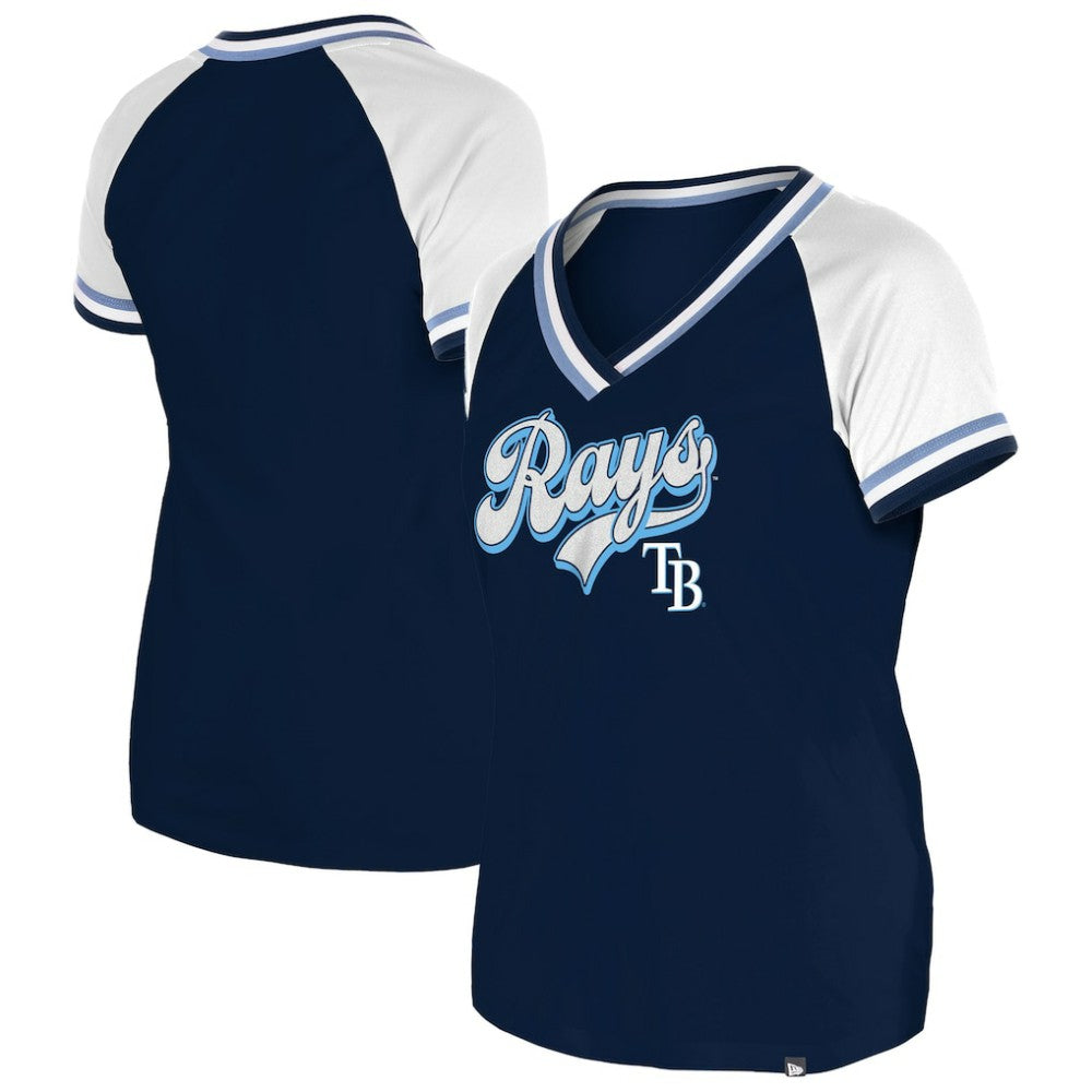 MLB Tampa Bay Rays New Era Women's Gameday Raglan V-Neck T-Shirt