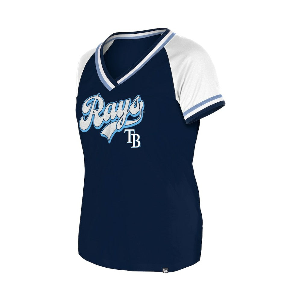 MLB Tampa Bay Rays New Era Women's Gameday Raglan V-Neck T-Shirt