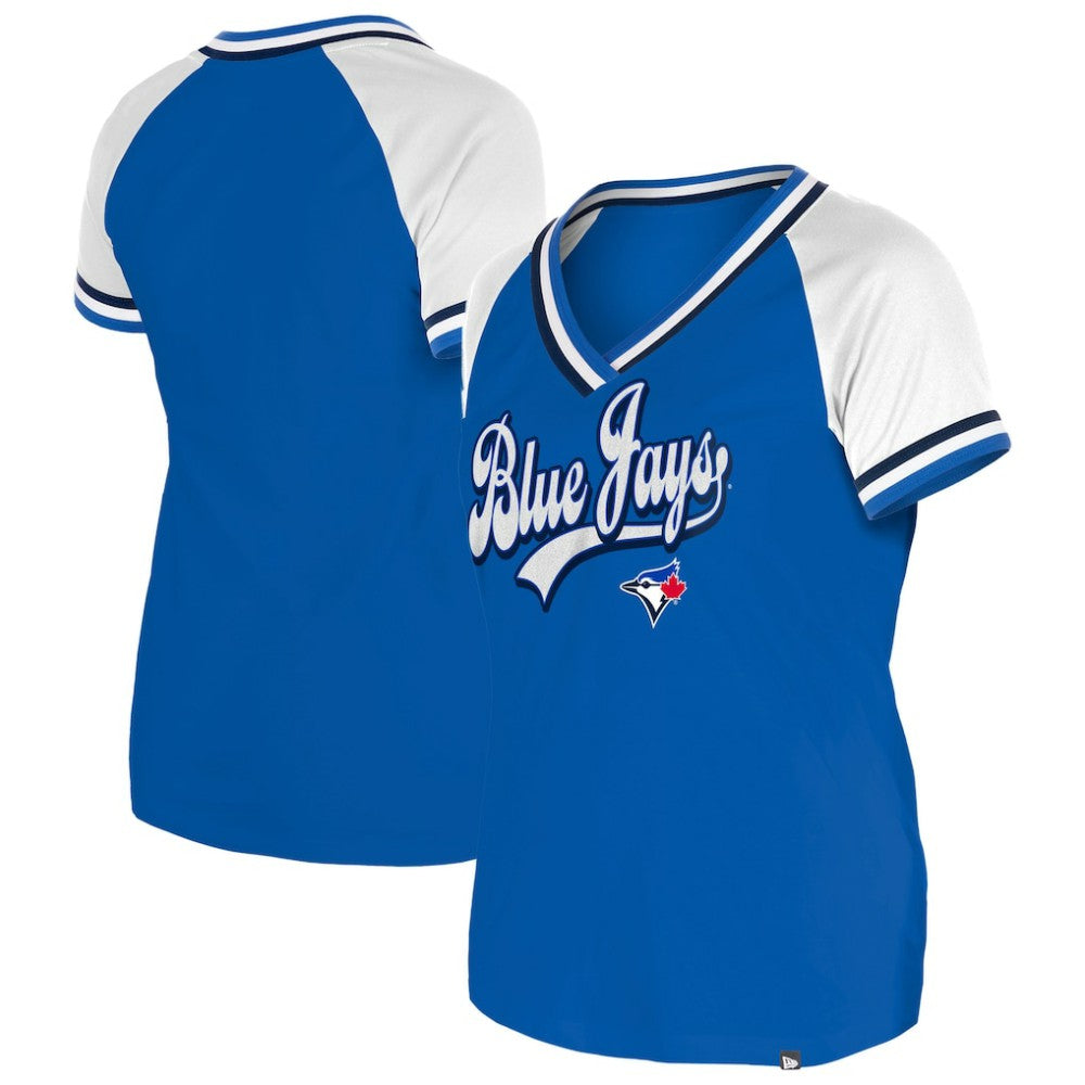 MLB Toronto Blue Jays New Era Women's Gameday Raglan V-Neck T-Shirt