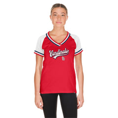MLB St. Louis Cardinals New Era Women's Gameday Raglan V-Neck T-Shirt