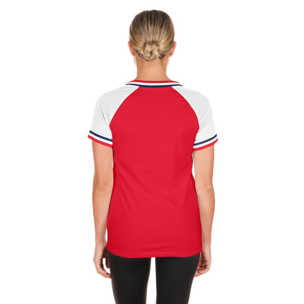 MLB St. Louis Cardinals New Era Women's Gameday Raglan V-Neck T-Shirt