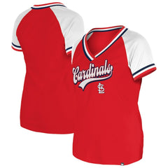 MLB St. Louis Cardinals New Era Women's Gameday Raglan V-Neck T-Shirt