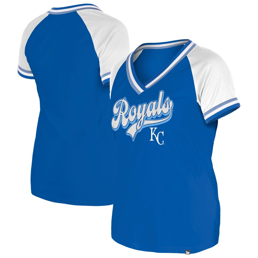 MLB Kansas City Royals New Era Women's Gameday Raglan V-Neck T-Shirt