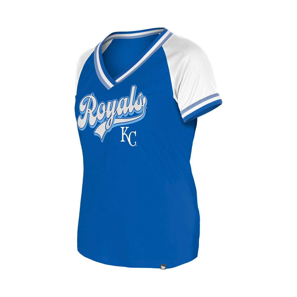 MLB Kansas City Royals New Era Women's Gameday Raglan V-Neck T-Shirt