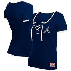 MLB Atlanta Braves New Era Women's Throwback Lace Up T-Shirt