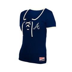 MLB Atlanta Braves New Era Women's Throwback Lace Up T-Shirt