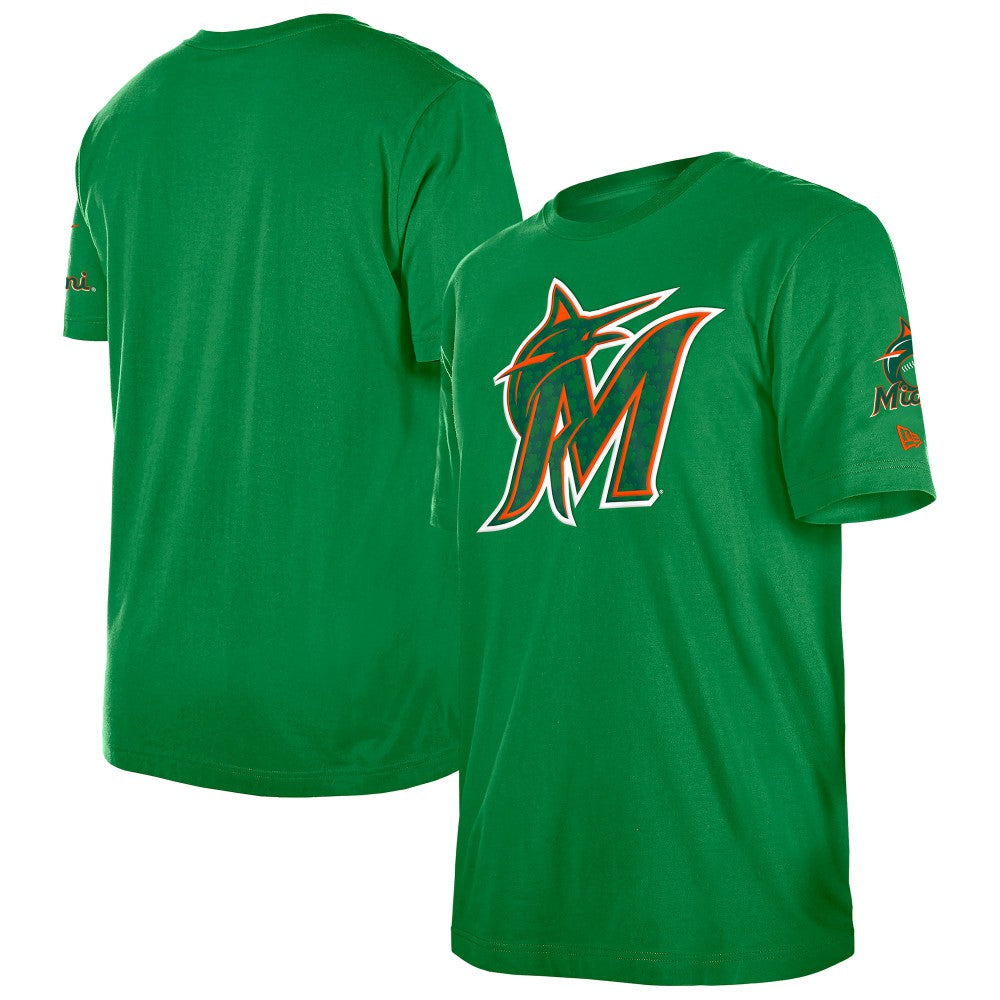 MLB Miami Marlins New Era St. Patrick's Day Shamrock Fill T-Shirt