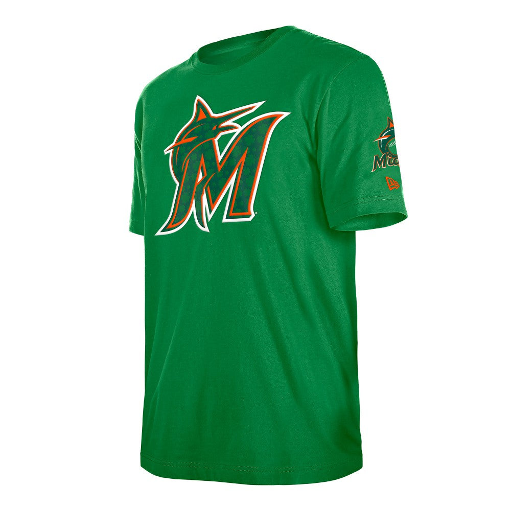 MLB Miami Marlins New Era St. Patrick's Day Shamrock Fill T-Shirt