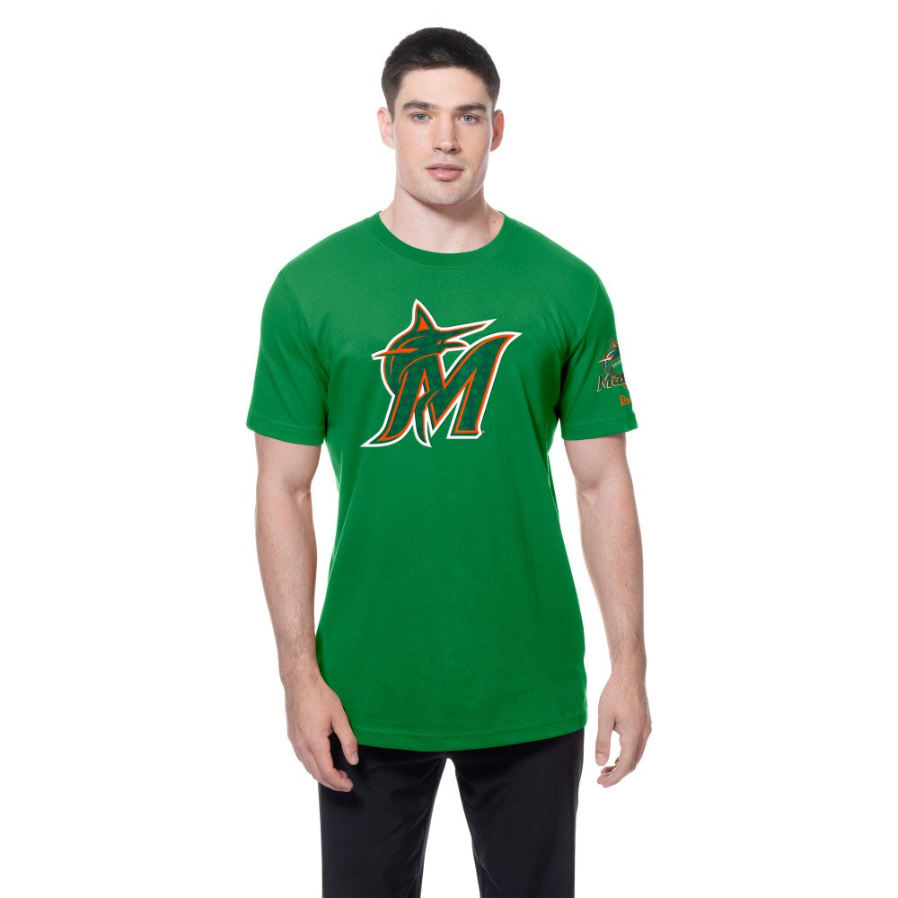 MLB Miami Marlins New Era St. Patrick's Day Shamrock Fill T-Shirt