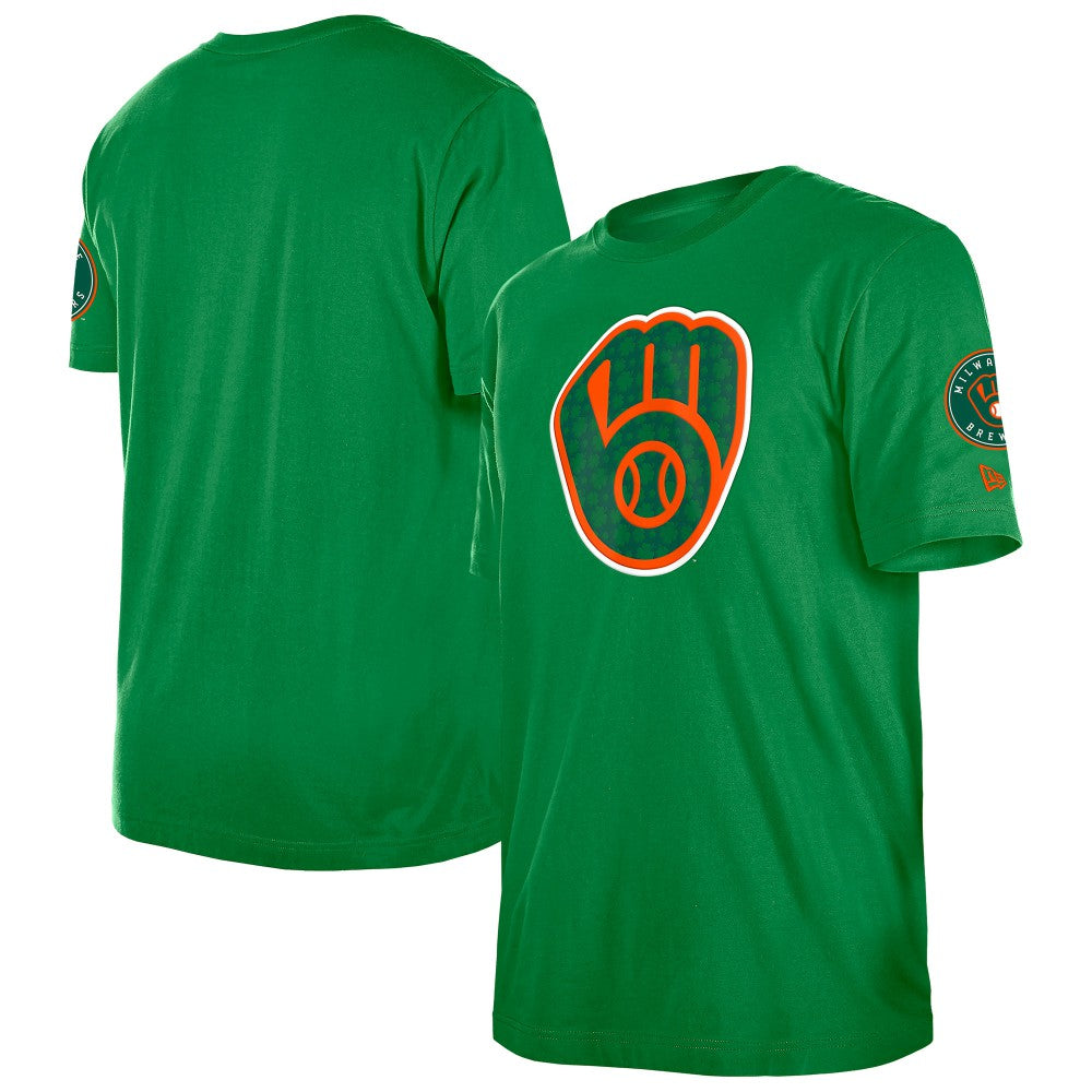 MLB Milwaukee Brewers New Era St. Patrick's Day Shamrock Fill T-Shirt