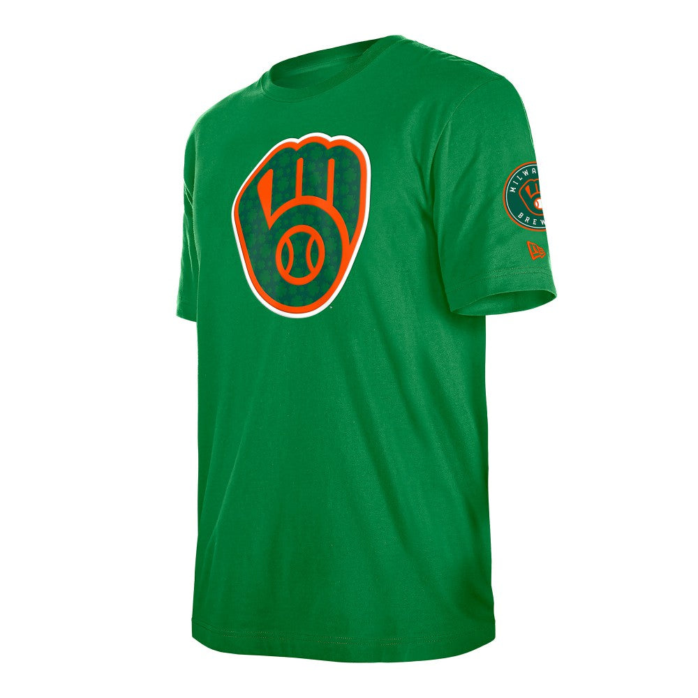 MLB Milwaukee Brewers New Era St. Patrick's Day Shamrock Fill T-Shirt