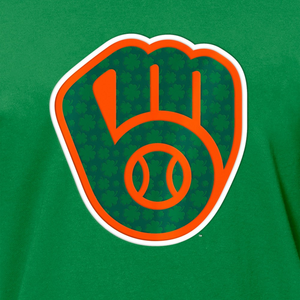MLB Milwaukee Brewers New Era St. Patrick's Day Shamrock Fill T-Shirt