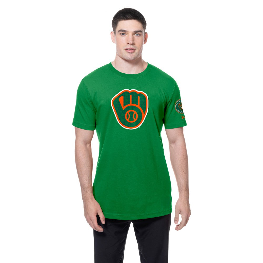 MLB Milwaukee Brewers New Era St. Patrick's Day Shamrock Fill T-Shirt