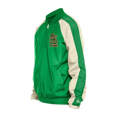 MLB St. Louis Cardinals New Era St. Patrick's Day Ripstop Raglan Quarter-Zip Windbreaker