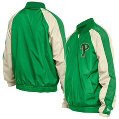 MLB Philadelphia Phillies New Era St. Patrick's Day Ripstop Raglan Quarter-Zip Windbreaker