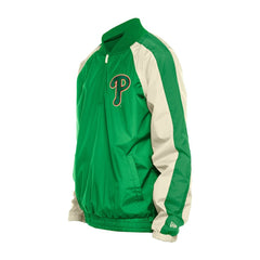 MLB Philadelphia Phillies New Era St. Patrick's Day Ripstop Raglan Quarter-Zip Windbreaker