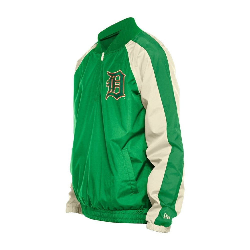 MLB Detroit Tigers New Era St. Patrick's Day Ripstop Raglan Quarter-Zip Windbreaker