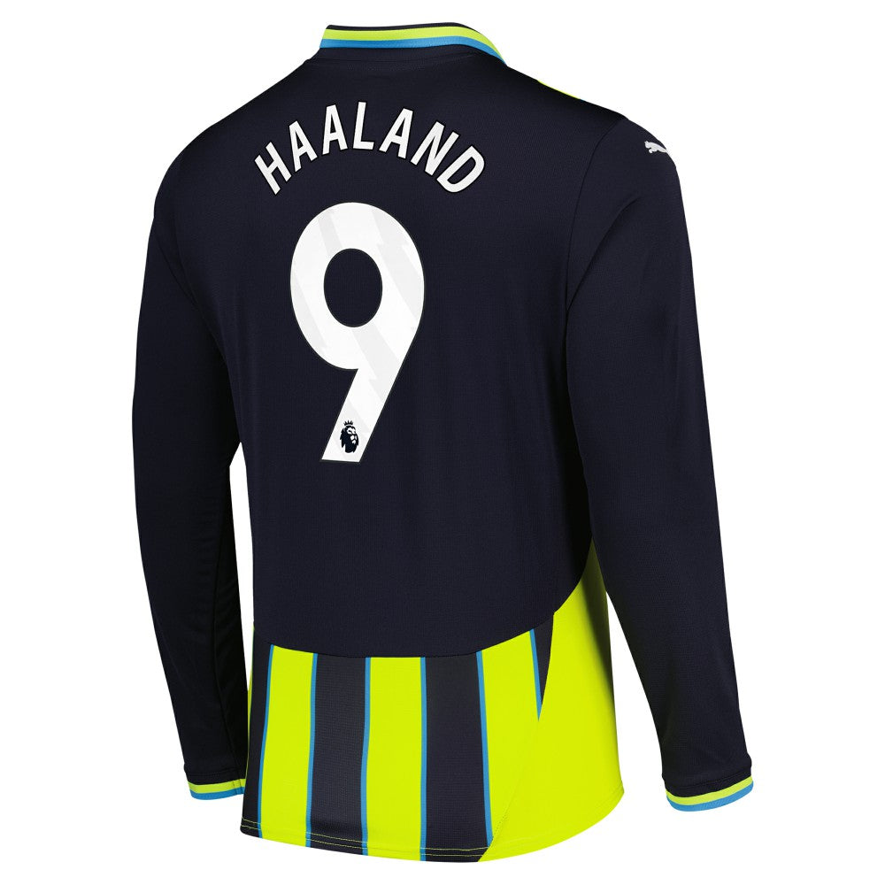 Erling Haaland Manchester City 2024/25 Away Replica Long Sleeve Player Jersey - Puma Navy