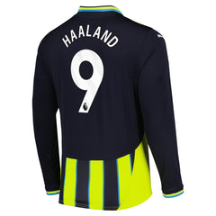 Erling Haaland Manchester City 2024/25 Away Replica Long Sleeve Player Jersey - Puma Navy
